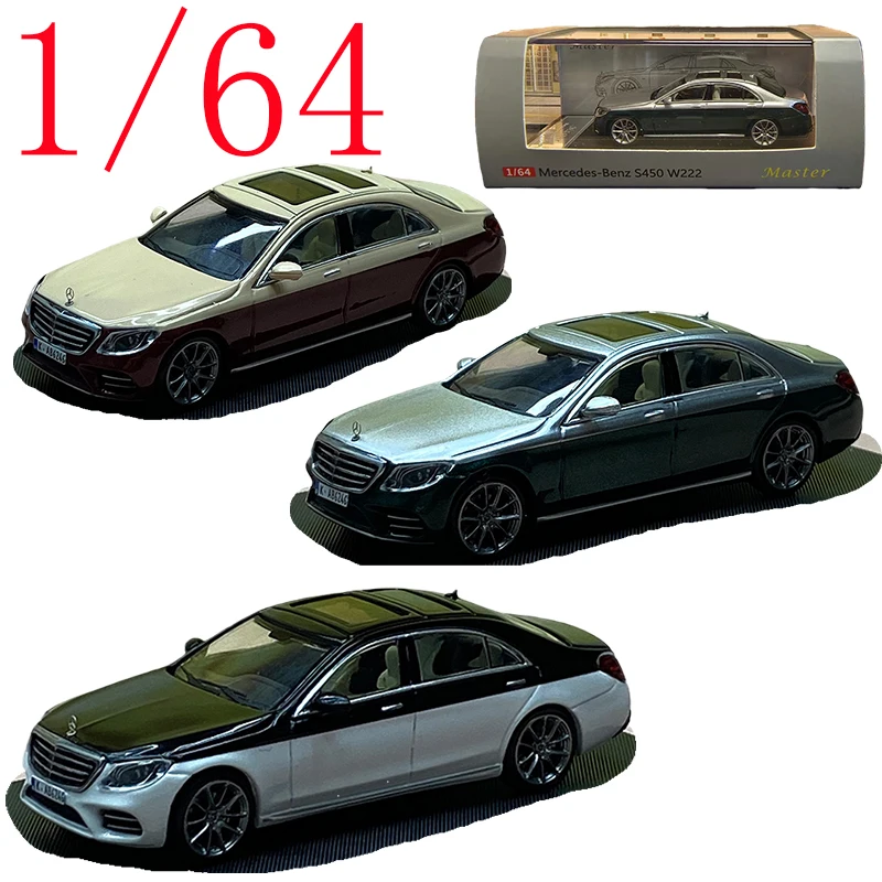 

Мастер литья под давлением масштаб 1/64 Mercedes Benz S450 Class Coupe модель автомобиля из сплава Benz S Class классическая модель автомобиля статическая сцена орнамент