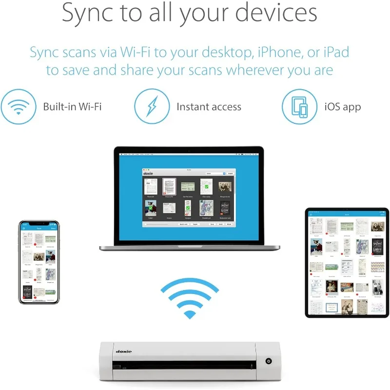 Wi-Fi - Simplify Going Paperless with The First Easy-to-Use Wireless Document & Seamless Software for Mac, PC, & iOS