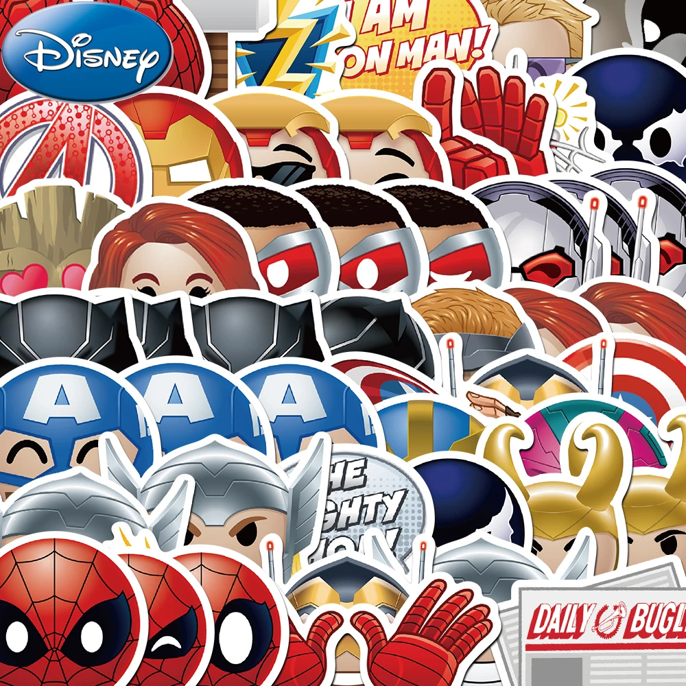 

10/30/50pcs Disney Cute The Avengers Cartoon Stickers Cool Superhero Spiderman Iron Man Decals for Computer Diary Sticker Decor