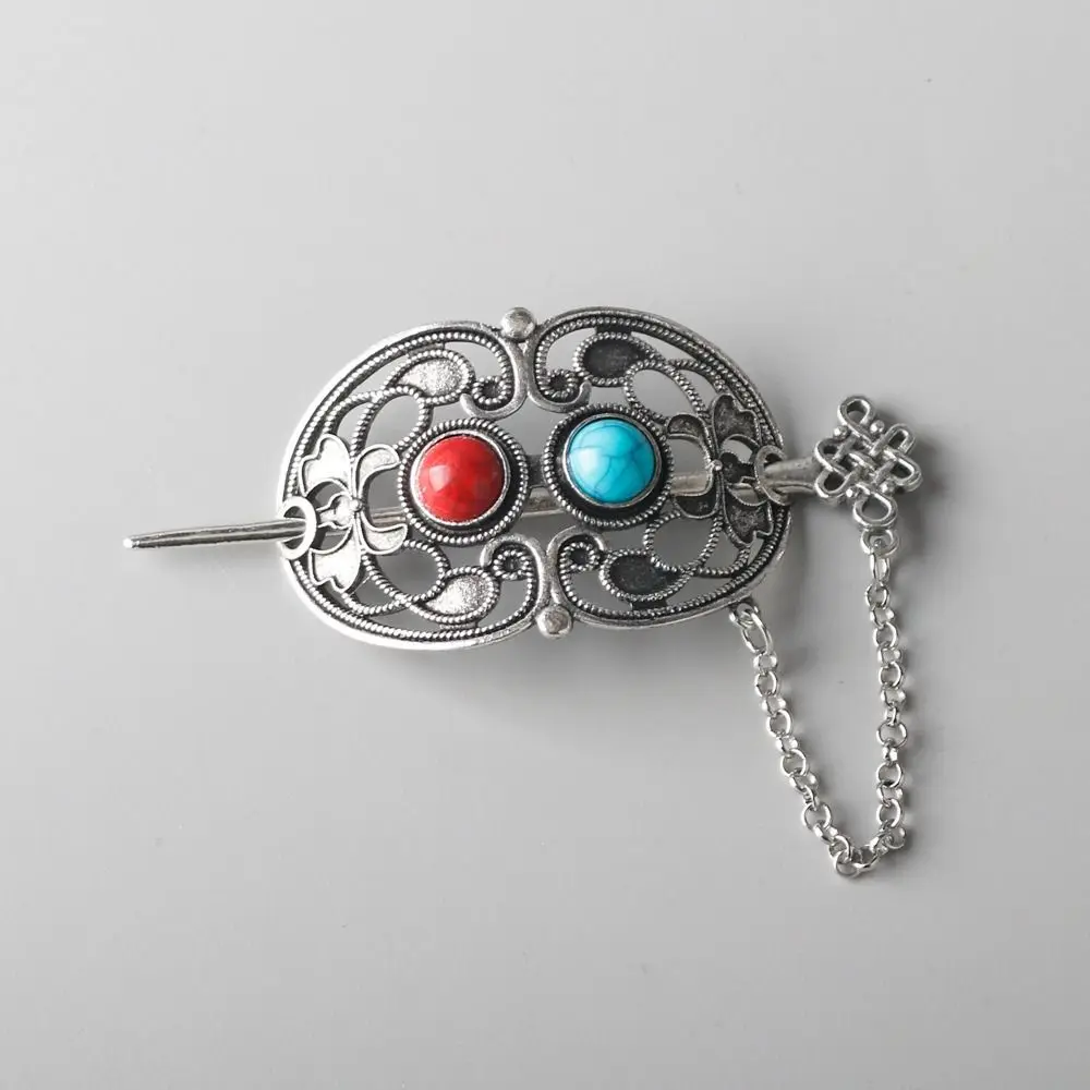 Ethnic Style Retro Hairpin New Chinese Style Ancient Style Hair Sticks for Long Hair Alloy Hanfu Headwear Hair Accessories