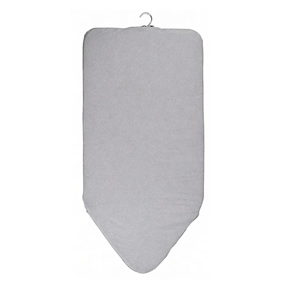 Cotton Ironing Board Pad Heat Resistant Wall Mounted Steamer Pad with Hanging Hook Pointed Head Foldable Ironing Mat