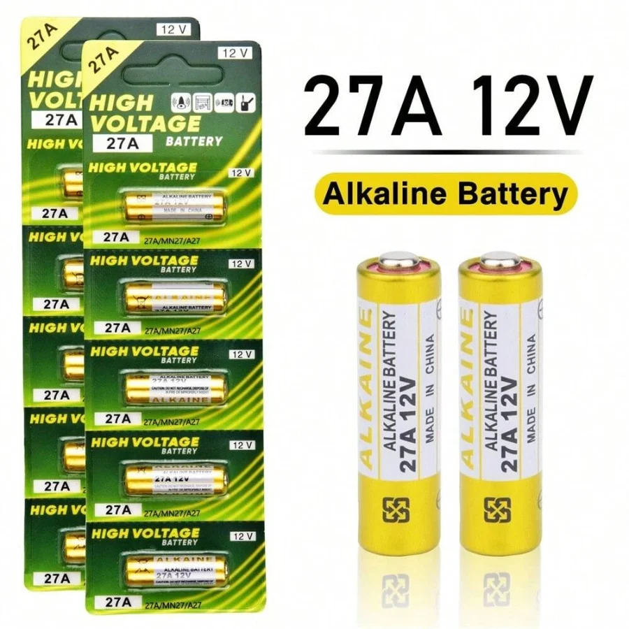 10PCS Dry Cell 27A 12V Alkaline Battery A27 27A G27A MN27 MS27 GP27 V27GA For Doorbell Remote Control Electric Toy