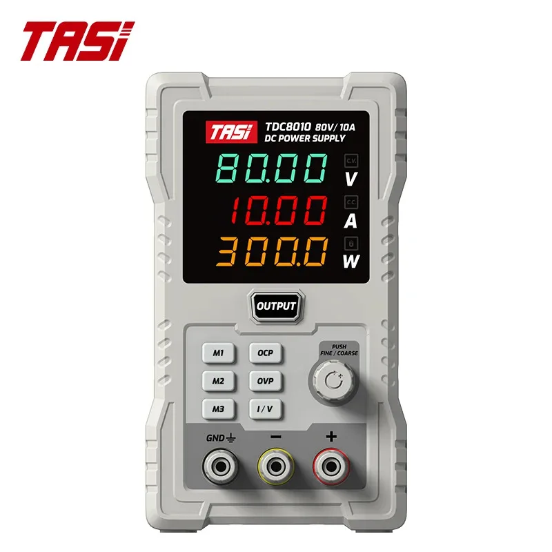 

For Sea Shipping, CustomizedTASI TDC8010 80V 10A Digital DC Power Supply Variable Switching with RS232 USB PC Connection 110V In