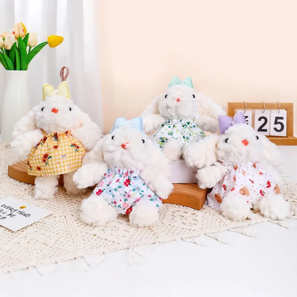 

Fashion Rabbit Doll Plush Rabbit Keychain Bowknot Soft Bag Hanging Pendant Cute Cartoon Drooping Ear Rabbit Pendant Gifts