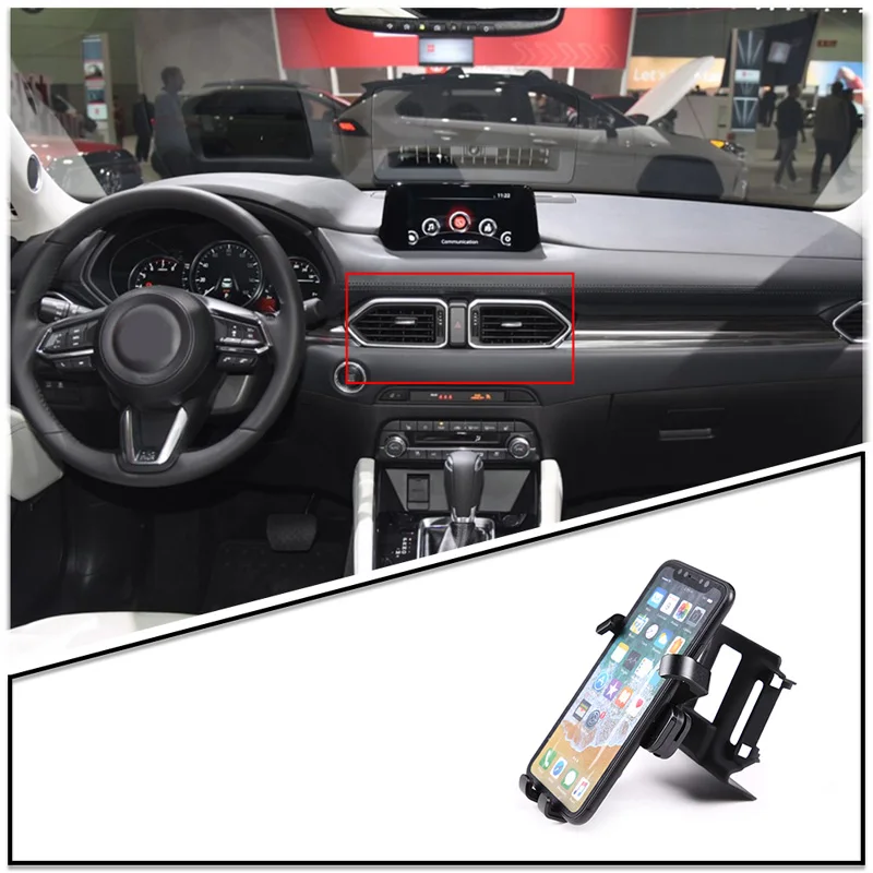 For 2017-2022 Mazda CX-5 KF CX-8 ABS car styling rotatable GPS bracket mobile phone bracket car interior decoration accessories