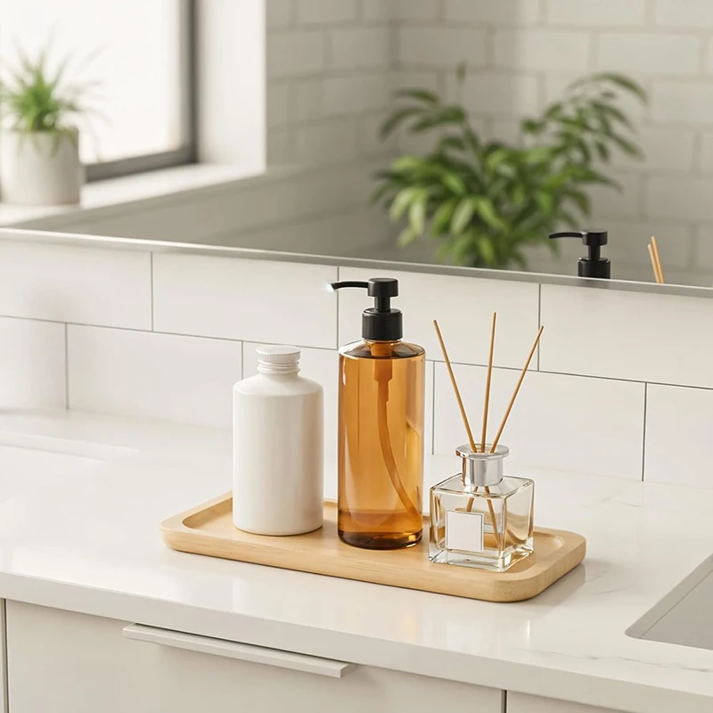 Bamboo Soap Dish & Tray Set 2