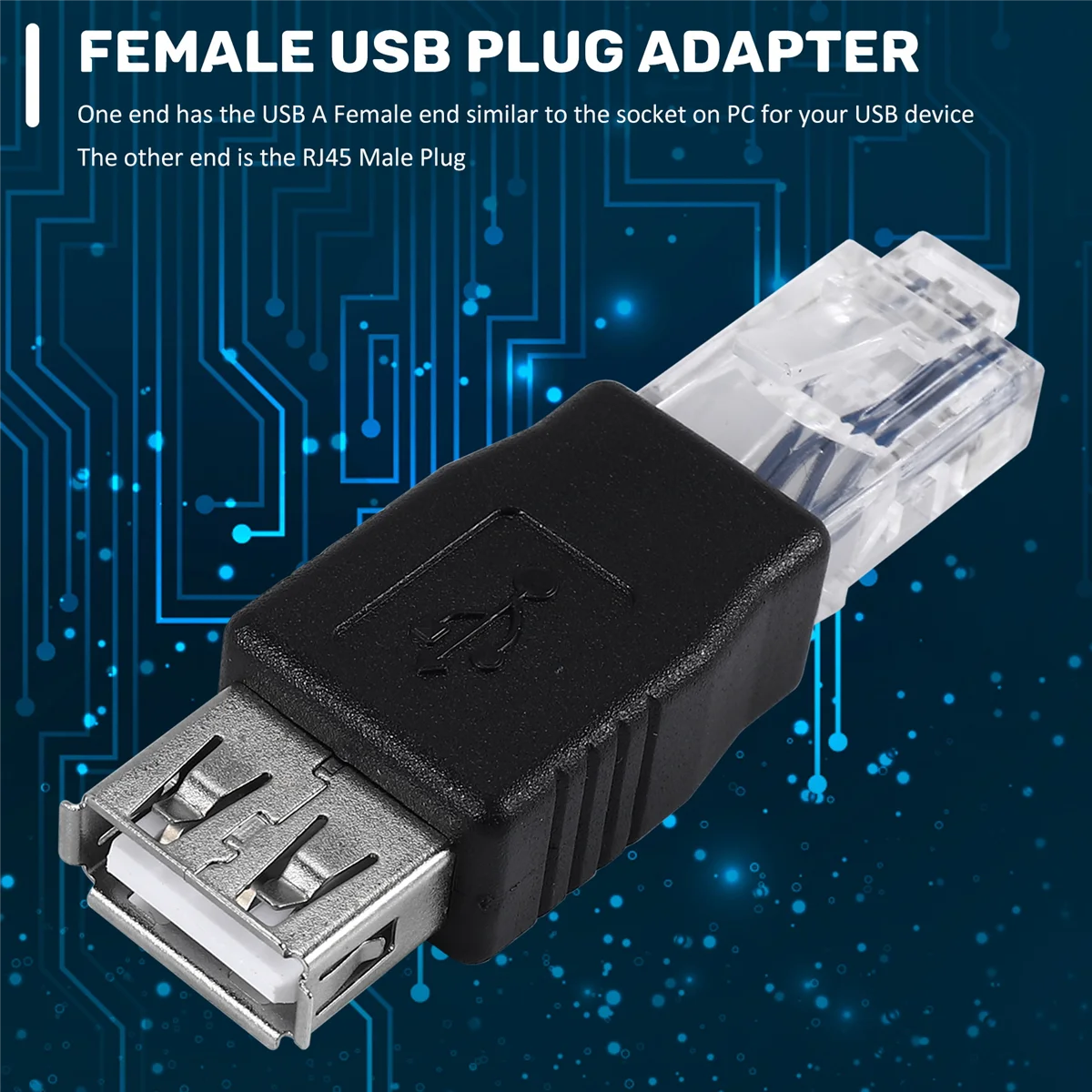 Buchse USB A auf Stecker Ethernet RJ45 Stecker Adapter Neu