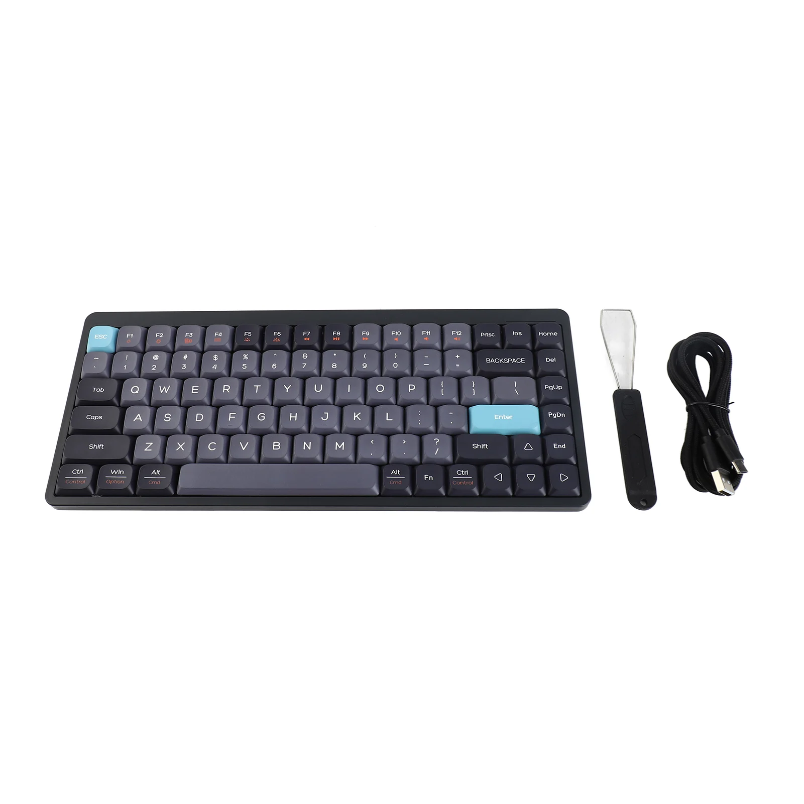 ワイヤレスメカニカルキーボード 84 キー 2.4G+BT5.0+Type C 3 接続 75% ロープロファイルレイアウトキーボード RGB ライト効果