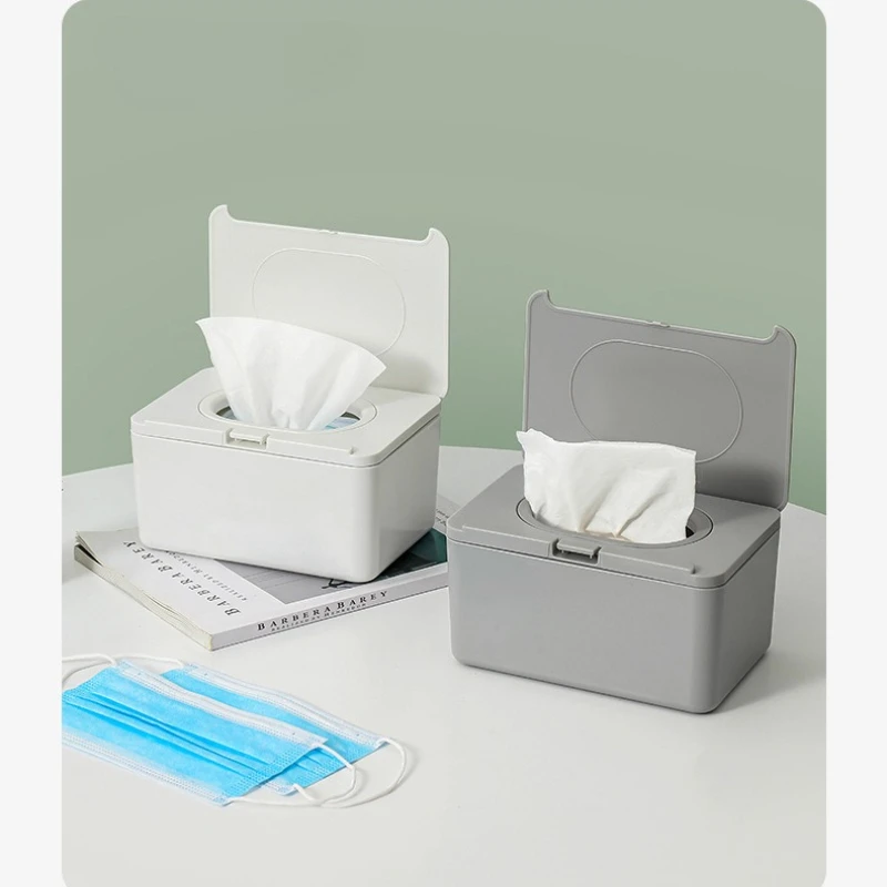 Multifunctional Automatic Flip Top Storage Box Organizer for Wet Wipes Tissues Masks Convenient Home Office Solution