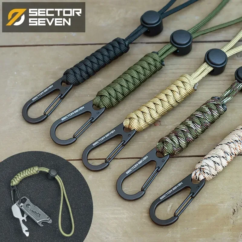 ​SECTOR SEVEN Anti-Loss Paracord Lanyard - Tactical Multi-Function Outdoor/Camping/Survival Key/Tool Waist Carry Rope​