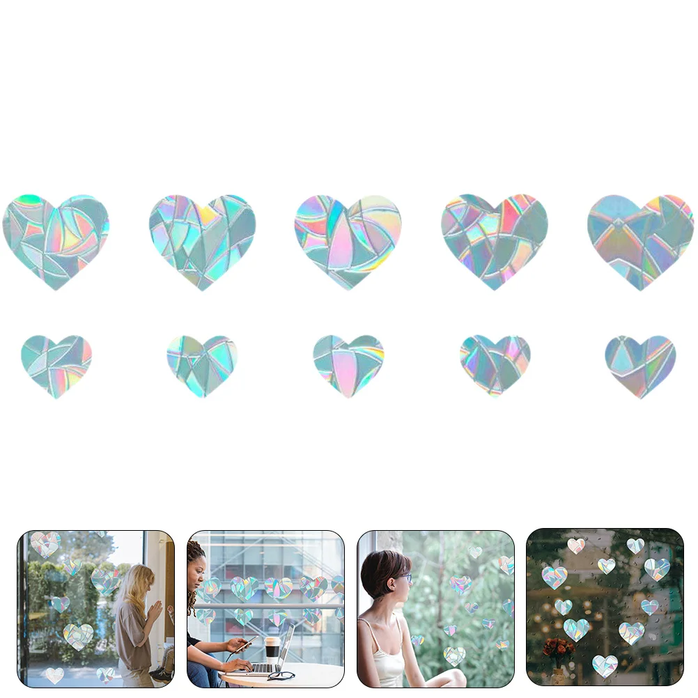 10pcs Anti Bird Strike Glass Stickers Decals Window Cling Non Adhesive Static Cling Sticker Pet Removable Decorative