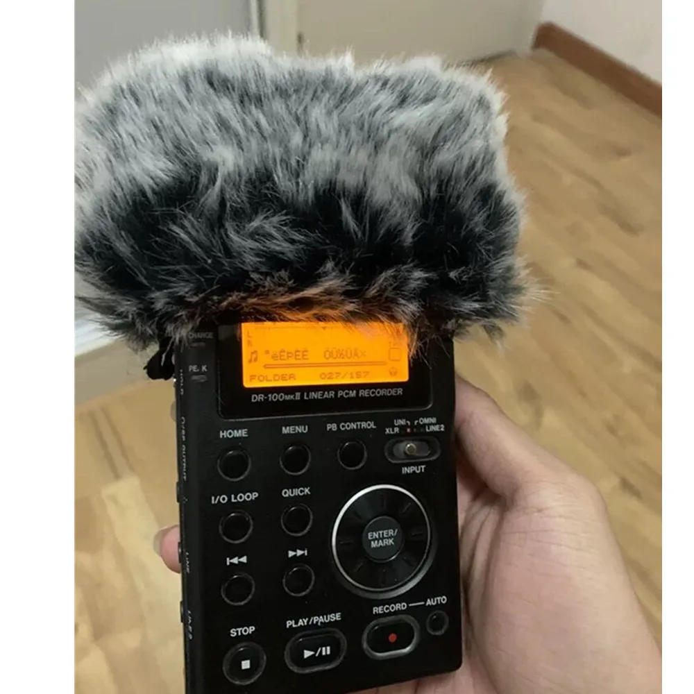 Чехол для микрофона из искусственного меха, ветрозащитный чехол для Tascam Dr100MK3 Dead Cat для Tascam DR100 MKIII