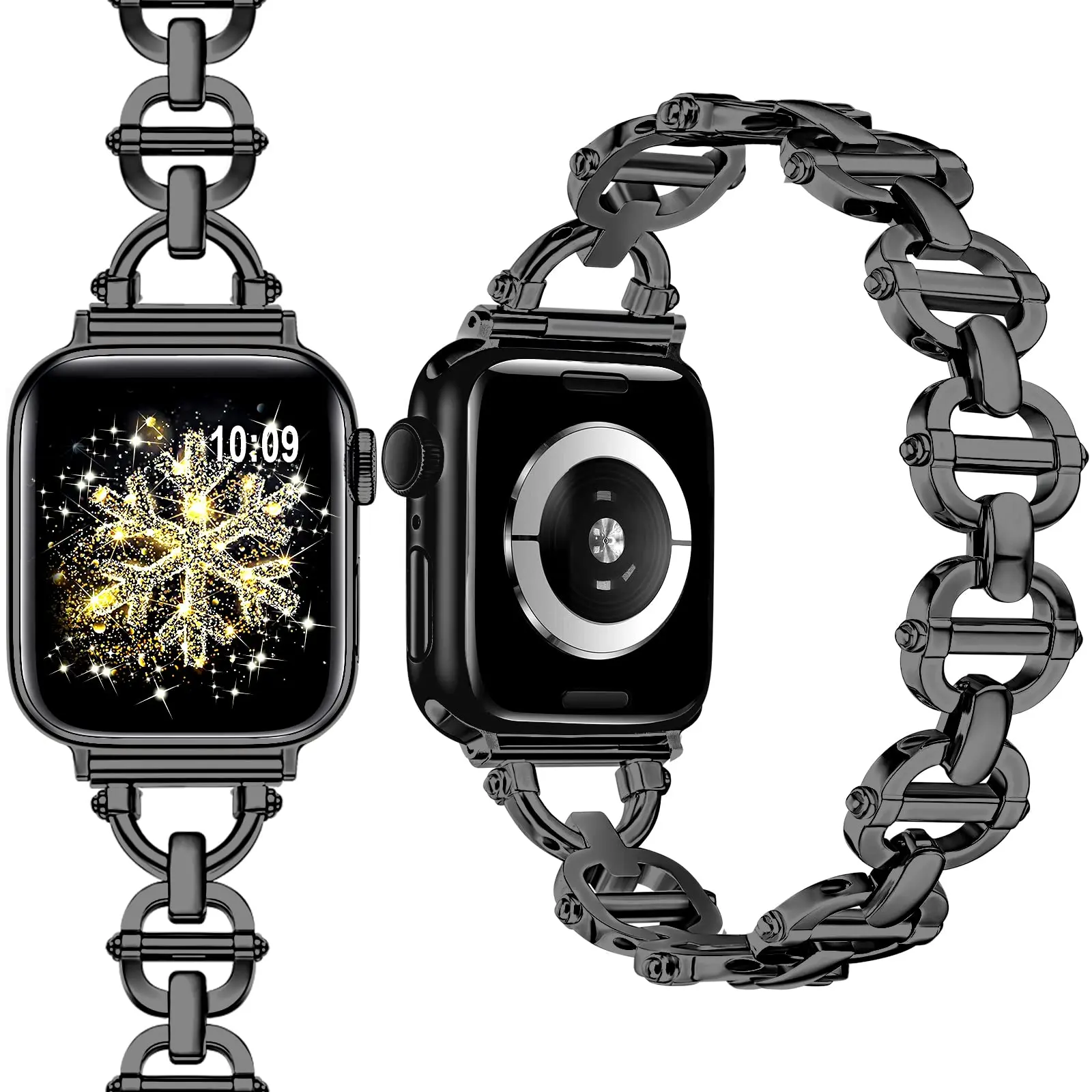 Metal strap for Apple watch band S8 fashion bracelet chain for iwatch87654321SE 40/41 simple style strap for Ultra 49mm wrist