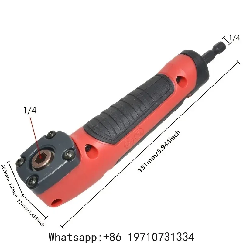 1/4 Right Angle Drill Adapter 90 Degree Adjustable Power Driver Tool for Tight Spaces