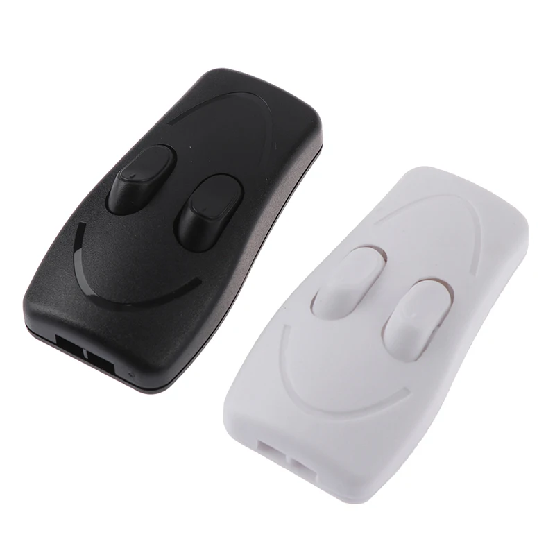 1PCS Double Control Switch Floor Light Table Lamp Push Button Switches Two-button in Line Switch Black White Color - view 6