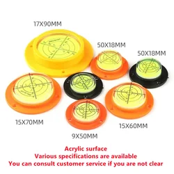 50*9mm Scope Bubble Level Precision Level Bubble with Mounting Holes Spirit Level Bubble Green Color