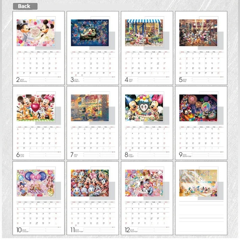 Disney Mickey Mouse Merchandise 2025 6 Zoll vertikale Version 8 Zoll Tischkalender Desktop-Memo-Kalender