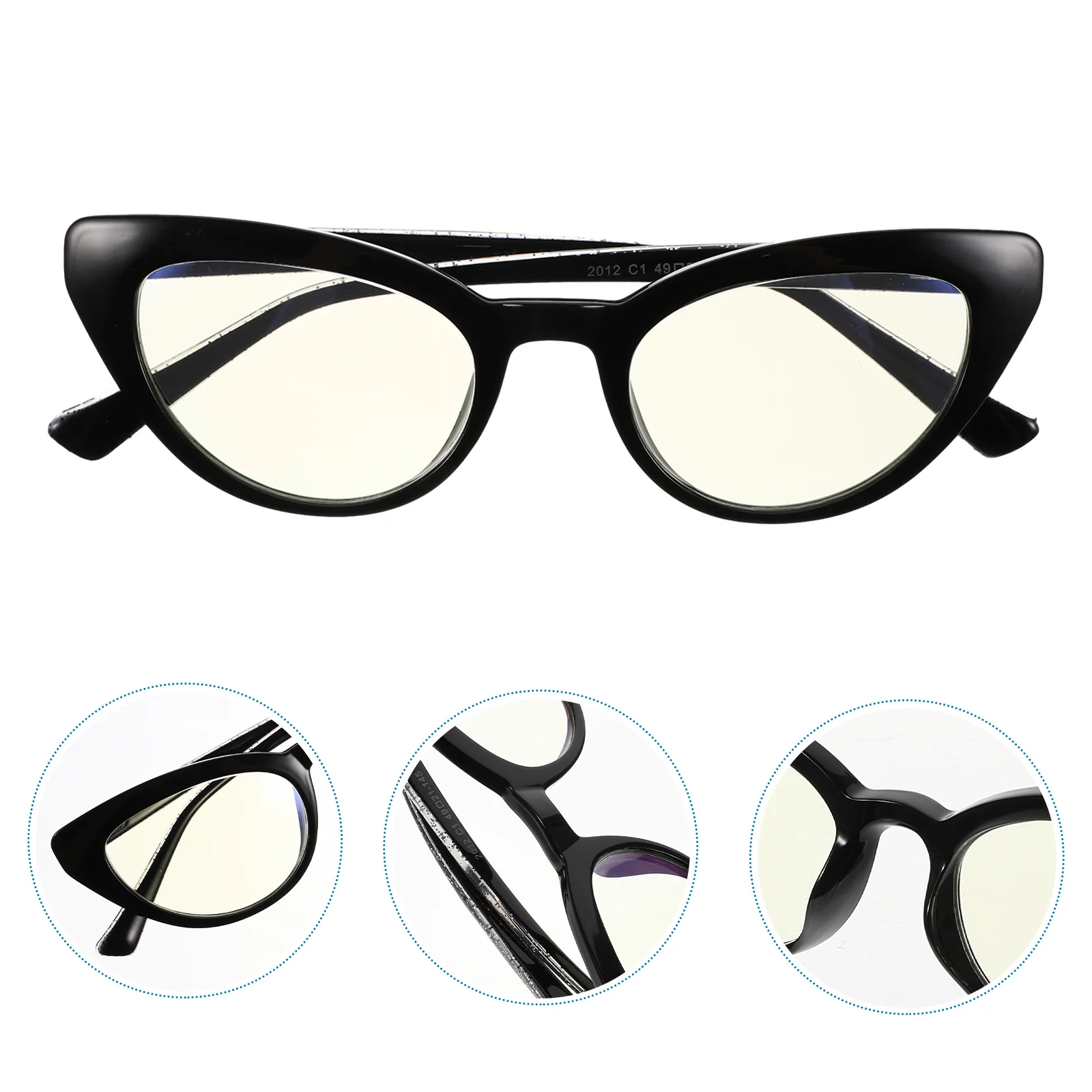 

1Pcs Anti-Blue Light Glasses Premium Material Comfortable Wear Cute Cat Eye Shape Trendy Daily Decorative Eyeglasses for Women