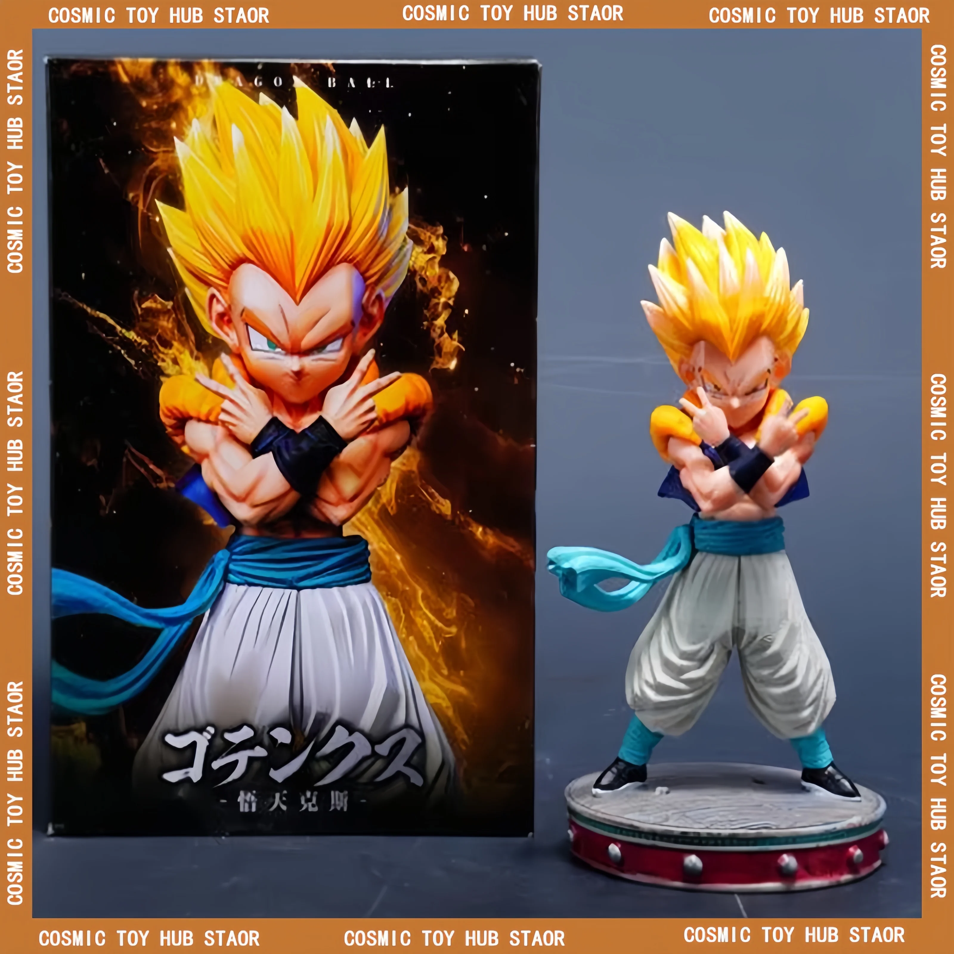 

Hot New 15-17cm Anime Gotenks Action Figure Pvc Small Standing Desk Decoration Friend Gift Cartoon Gk Series Collectible Model