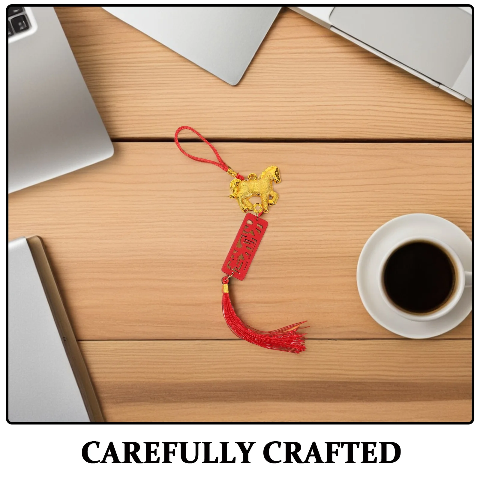 Pendentif cheval, 8 pièces, décor du nouvel an chinois, bonsaï d'intérieur et d'extérieur, ornements suspendus pour Festival de printemps, maison, bureau, nouvel an