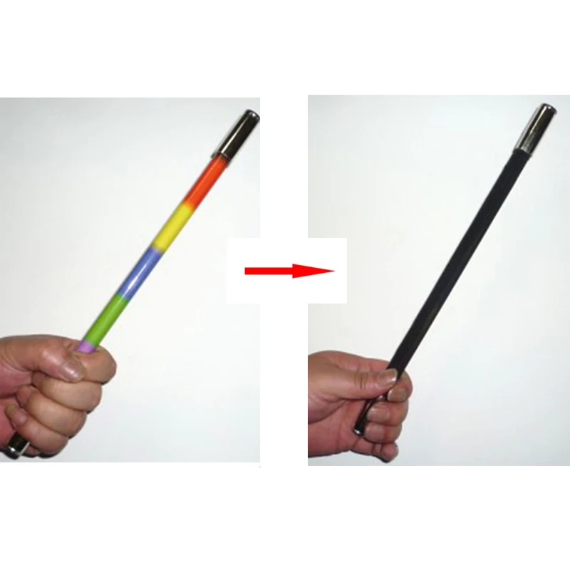 Color Changing Magic Wand Magic Tricks (Red/Yellow/Green/Rainbow) Magic Stick Changes Color Cane Close Up Illusions Gimmicks