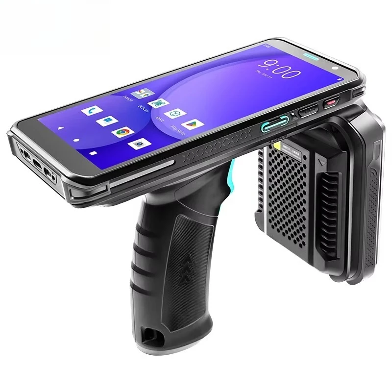 F9826R UHF RFID Handheld Reader Octa Core 2.0GHz 4 + 64GB Memory 1D/2D Barcode Scanner Android RFID Pocket PC