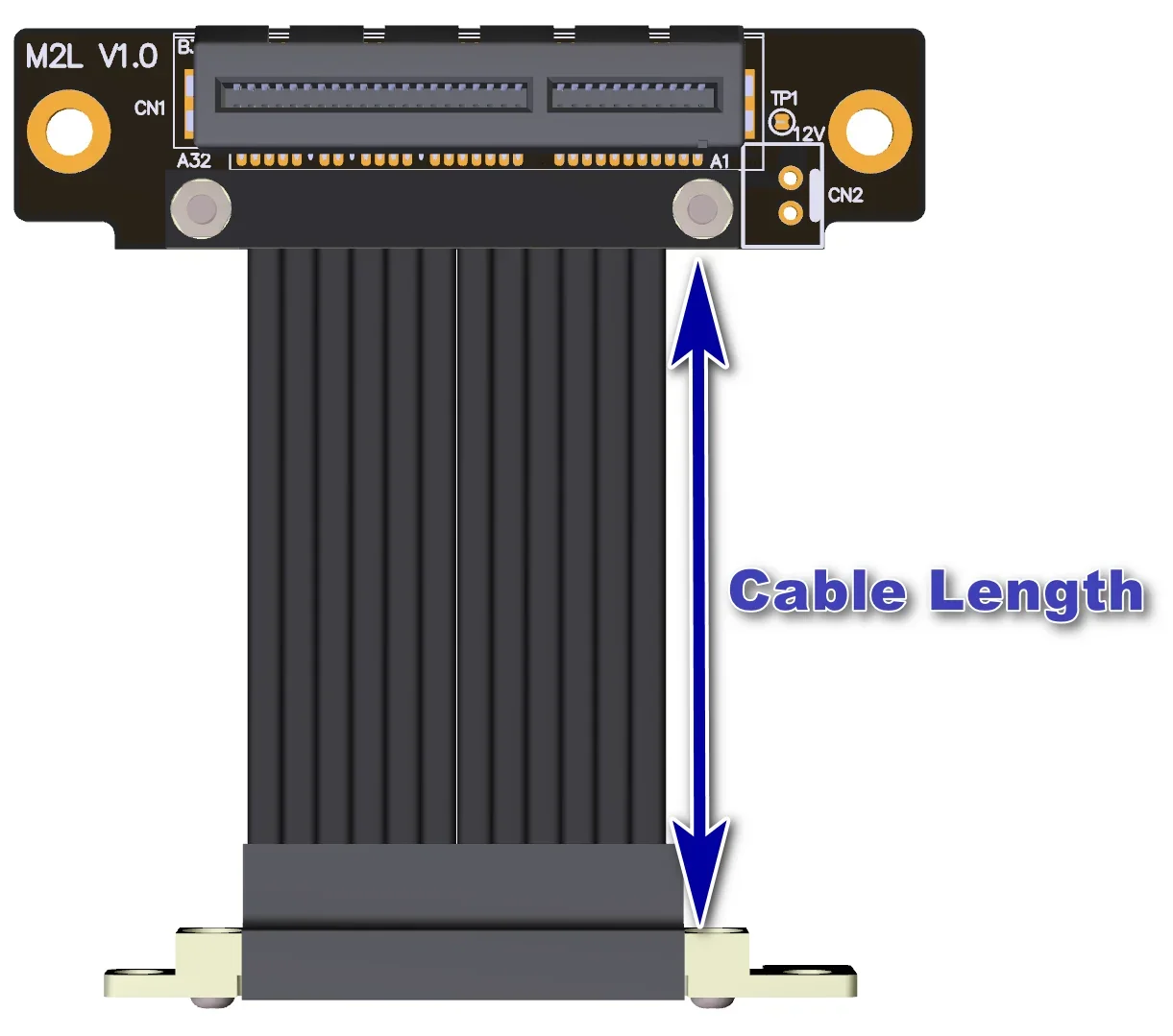 Переходник PCIE X4, двойной 90 градусов, правый угол, PCIe 4,0x4 до x4, стандартный PCI Express 4X, графическая карта, ленточный адаптер