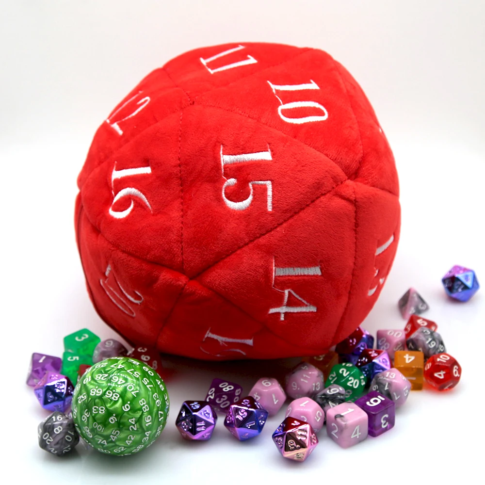 أكياس النرد المخملية DND كبيرة مع جيوب D20 حقيبة تخزين النرد المنفوشة لنردات ألعاب الزنزانة والتنينات #1