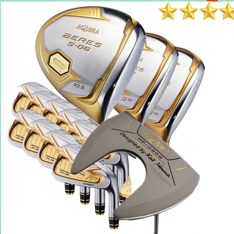 Men's S06 4-star Full set of golf clubs  teeing wood + fairway wood + iron + putting 14PCS golf clubs No ball bag