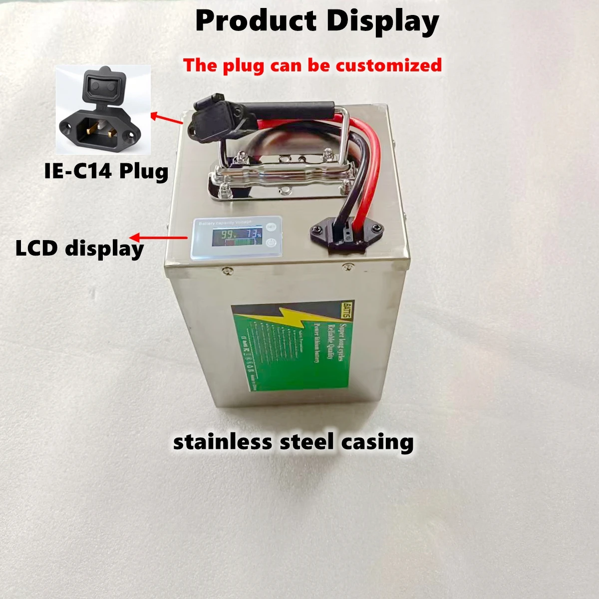 HOT SALE!72V Ternary Lithium Battery 20Ah-80Ah Bluetooth APP Smart BMS E-bike Electric Motorcycle Battery Pack With Charger