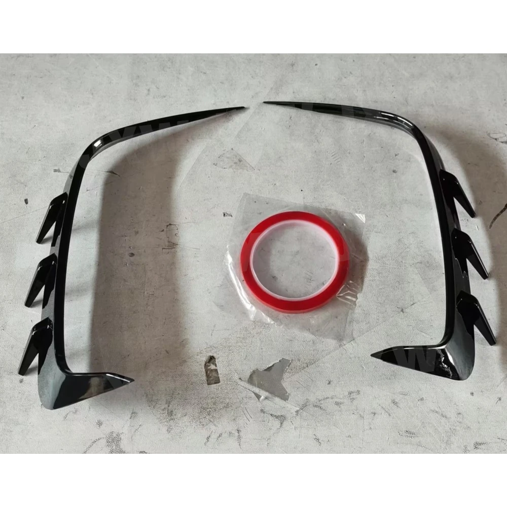 

JCHEY Gloss Black Rear Bumper Spoiler Air Vent Cover Canards For BMW 4 Series G22 G23 Coupe 2021+ Car