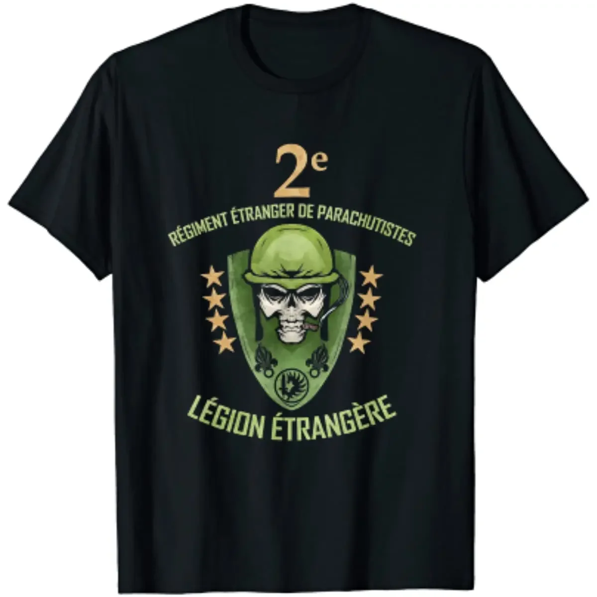 Legion Etrangere 2nd Regiment Etranger De Parachutistes Men T-Shirt Short Sleeve Casual 100% Cotton O-Neck T Shirt