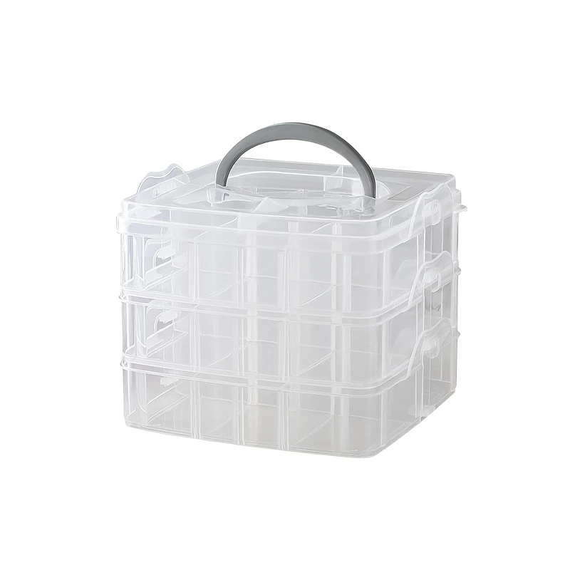 3-Tier Stackable Scrapbook Storage Box – Ideal for Storing Small Household Items and DIY Accessories
