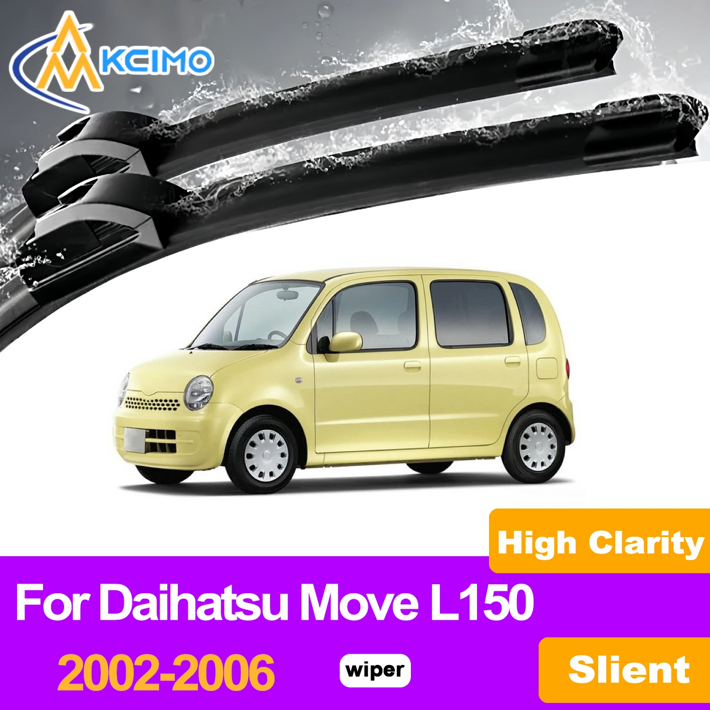 

KCIMO 2PCS Front Windshield Wiper Blades For Daihatsu Move L150 2002-2006, High Efficiency Cleaning Wipers Car Accessories