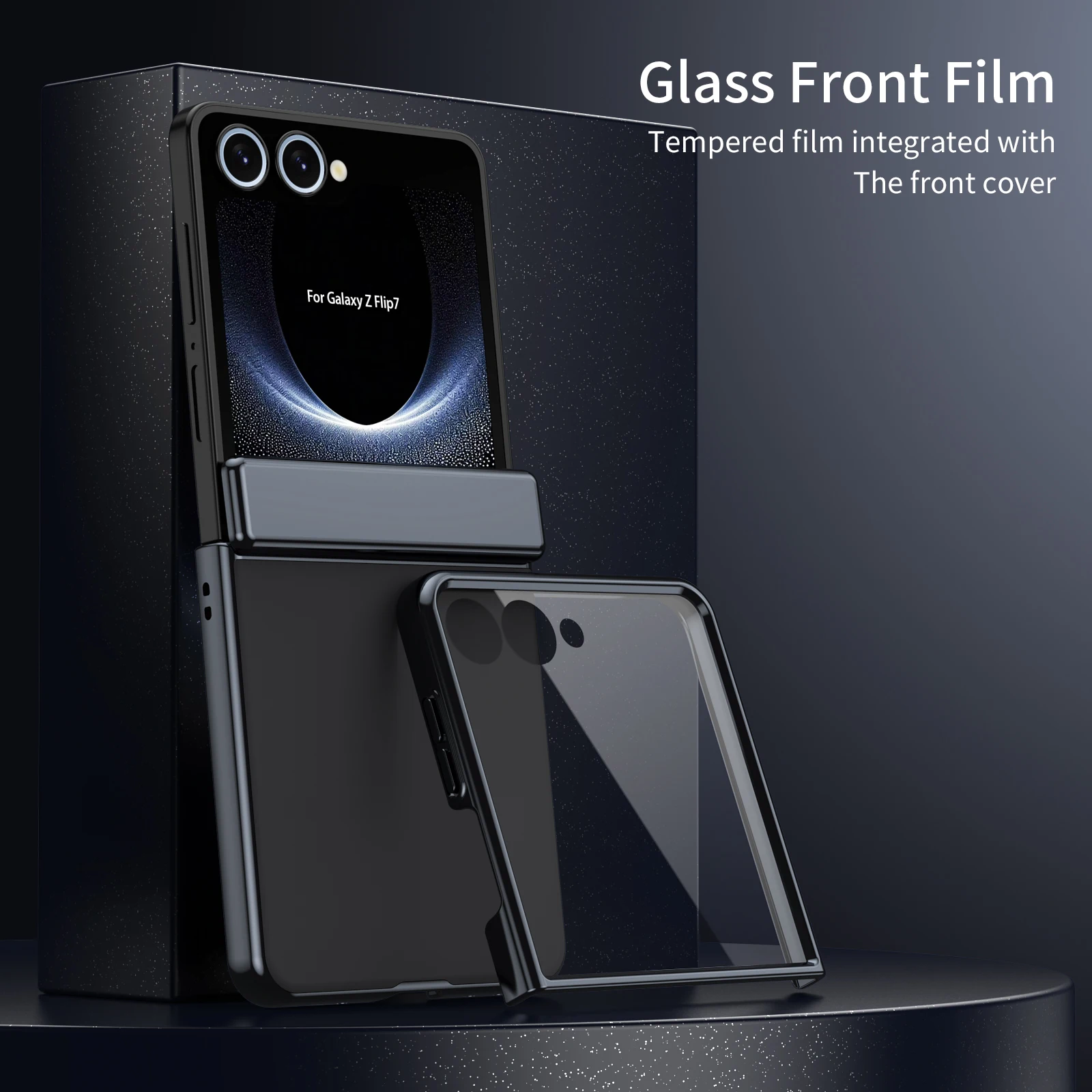 

Premium AG Matte Case For Samsung Galaxy Z Flip 7 6 5 4 Hinge Protection With Clear Tempered Glass Screen Protector