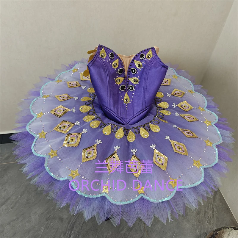 ชุดบัลเลต์สีม่วงไลแลคสำหรับเด็กผู้หญิง ผู้หญิง และผู้ใหญ่ รุ่น BT01699 ขนาดและสีสั่งทำได้