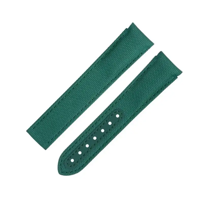 SCHIK 20mm Curved End Watch Band For Omega Strap For AT150 Seamaster 300 Planet Ocean De Ville Speedmaster New Green High