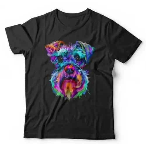 Schnauzer Art Splash Tshirt Unisex & Dog Pet Cute Breed heavyweight fashion Round Neck new in tops & tees shirt homme Sweatshirt