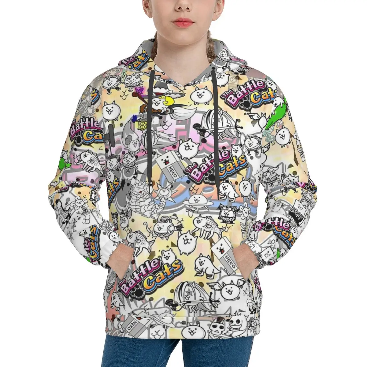 

Battle Cats Teen hooded sweate Hoodie Sweatshirt Boys Girl Children Clothes