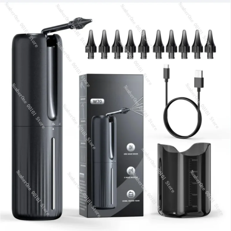 Portable Electric Ear Irrigator, 3-Mode Ear Wax Removal Kit with 8 Nozzles, Rechargeable Ear Cleaner for Home Travel