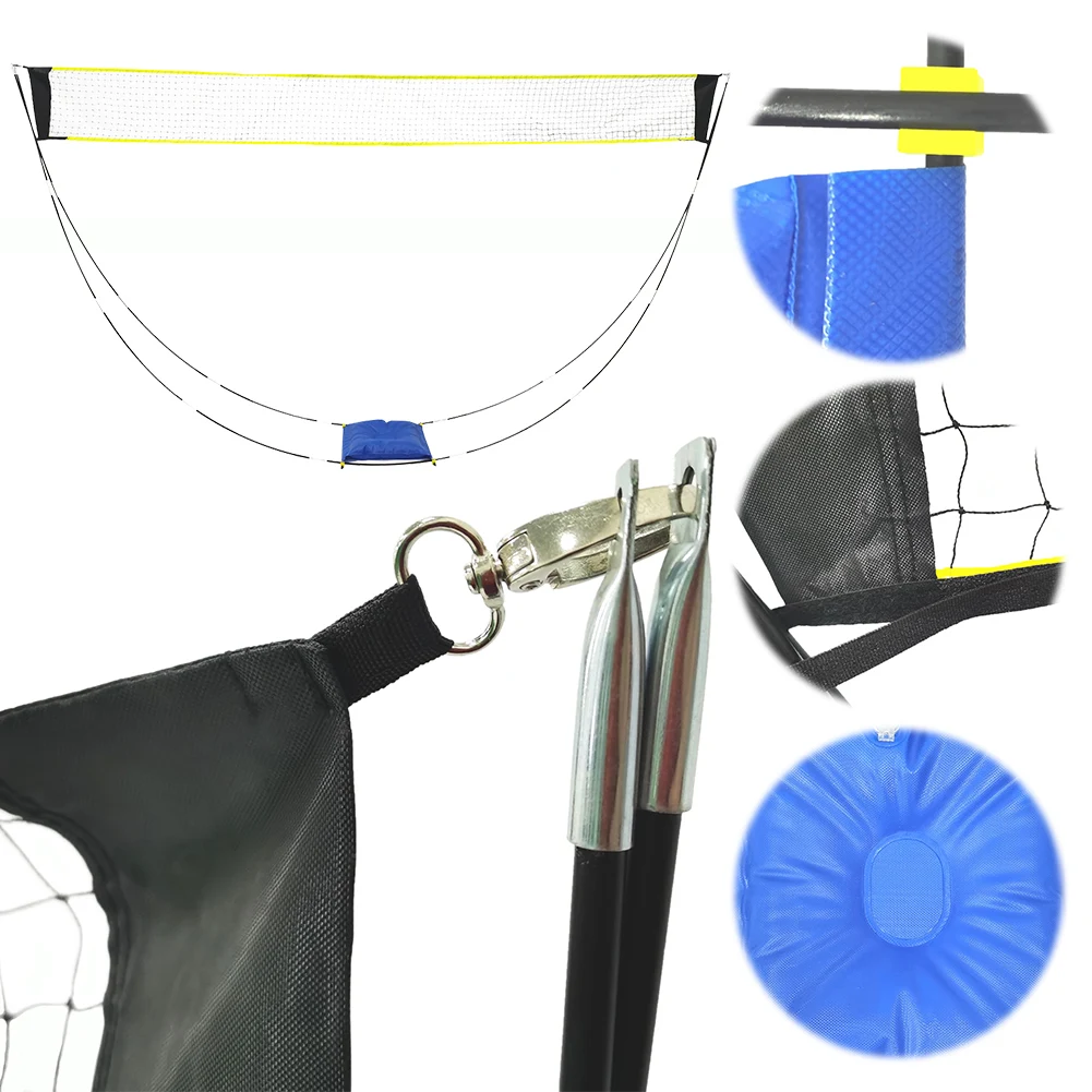 

Portable Badminton Net Badminton Net Stand with Carry Bag Tennis Net Detachable Beach Net Multifunctional for Outdoor Training