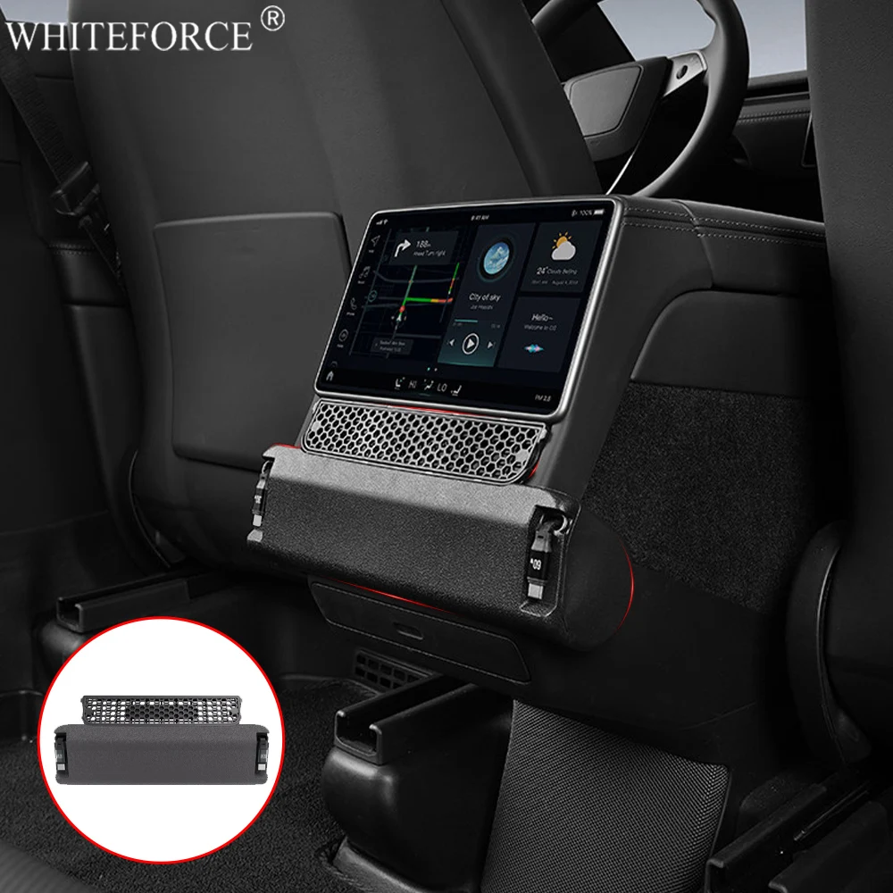 For Tesla Model YL 2025+ 60W Rear Air Vent Fast Charger USB Shunt Hub Intelligent Docking Station Expansion Car Adapter Splitter