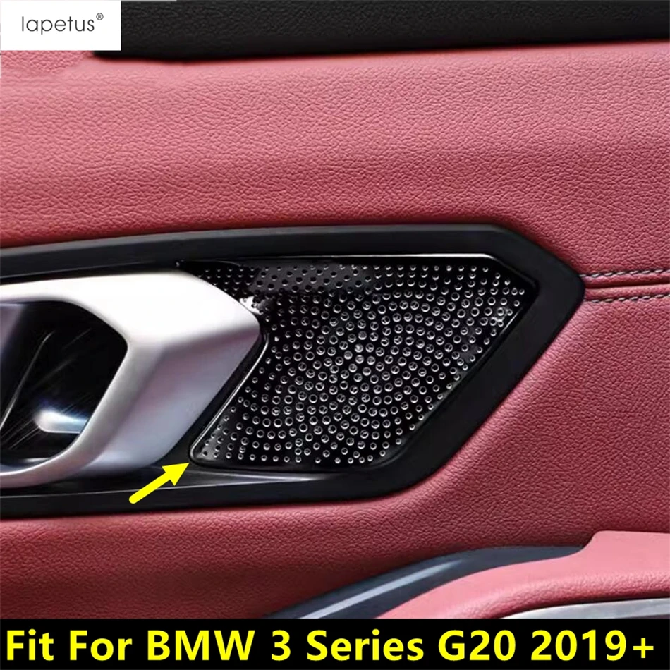 

Car Inner Door Handle Bowl Stereo Speaker Audio Loudspeaker Sound Frame Cover Trim Accessories For BMW 3 Series G20 2019 - 2024