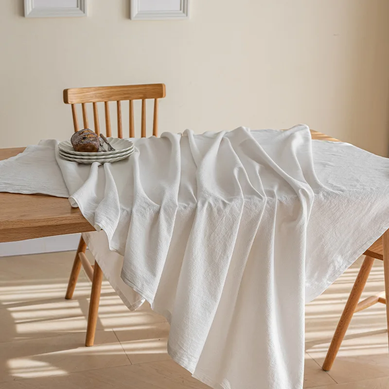 Cotton Fabric Tablecloths Rectangle Soft Washable DIY Dye Project for Festival Picnic Wedding Party Restaurant Table Decorations