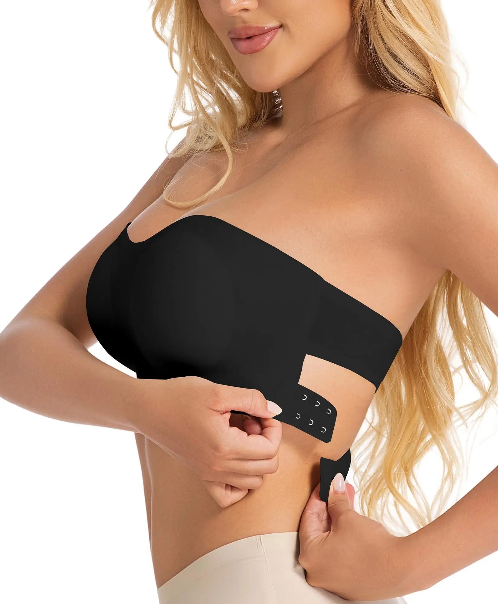 جديد حمالات الصدر النسائية حمالة مع الصليب متقاطع الجانب مشبك رفع العصابة الصدرية موضة عدم الانزلاق أنبوب حمّالة الصّدر الملابس الداخلية الإناث #1