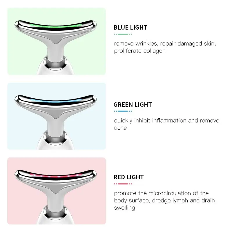 الرقبة الوجه رافع Ems الرقبة الوجه رفع مدلك جهاز شد الجلد Led الفوتون العلاج المضادة للتجاعيد مزيل الذقن المزدوجة #3