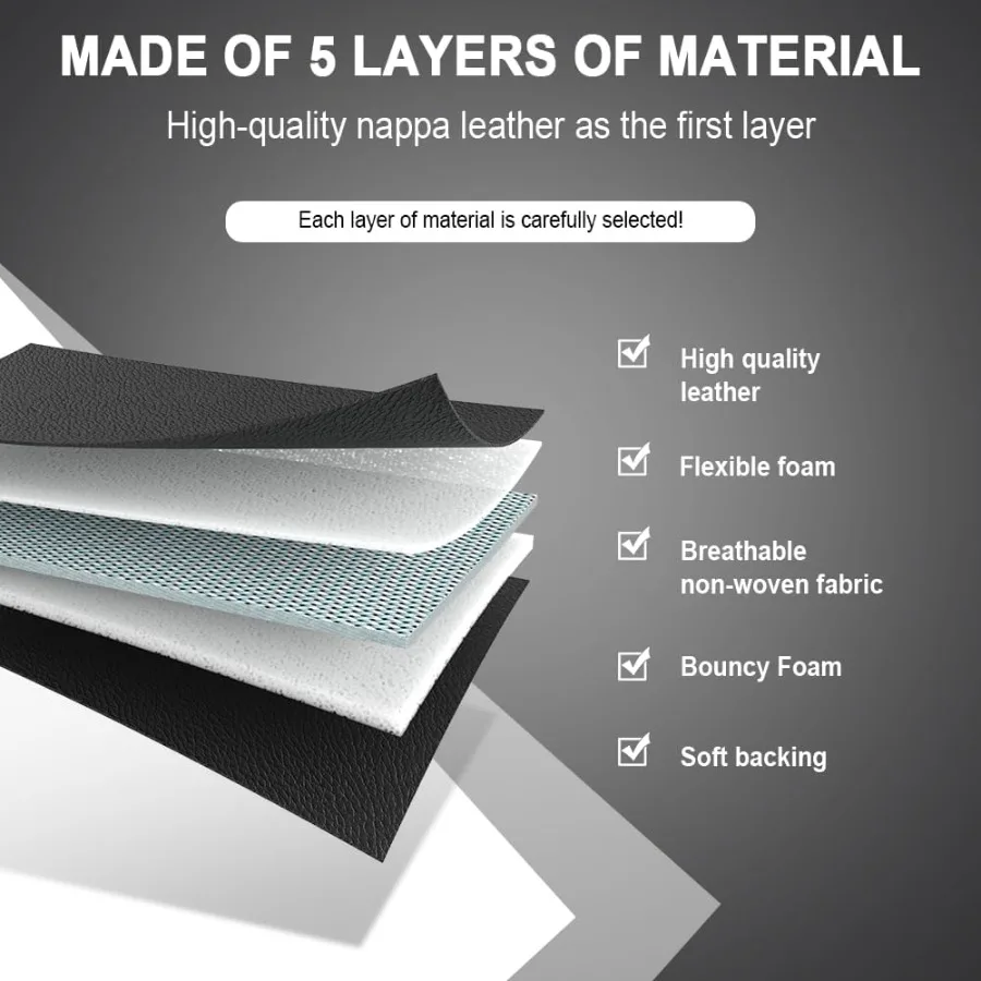 أغطية مقاعد سيارة فاخرة من جلد نابا مقاومة للماء مكونة من 5 مقاعد لسيارة تشيفي كامارو 20002024 قسط مريح مناسب مع وسادة هوائية متوافقة