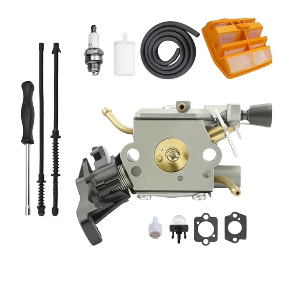 12 Pcs Carburetor Kit For 506450401 450 445 445E 450E Chainsaw CS2250 CS2245 With Gaskets Fuel Line Filter Spark-Plug Tool