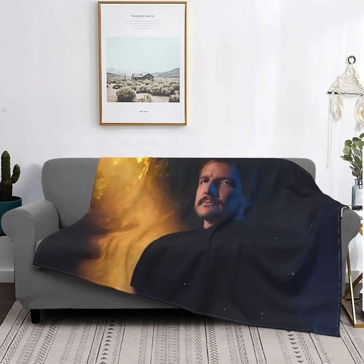 Meilleur Acteur De Groupe Blanket Flannel Spring Autumn Light In Pedro Pascal Cute Thin Throw Blankets For home Couch Bedspread