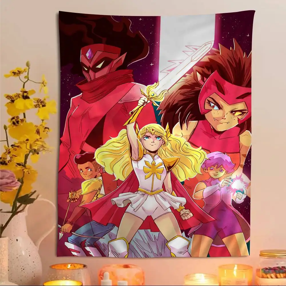 She Ra and The Princesses of Power Anime Hanging Bohemian Tapestry Cheap Hippie Wall Hanging Bohemian Wall Mandala Home Decor